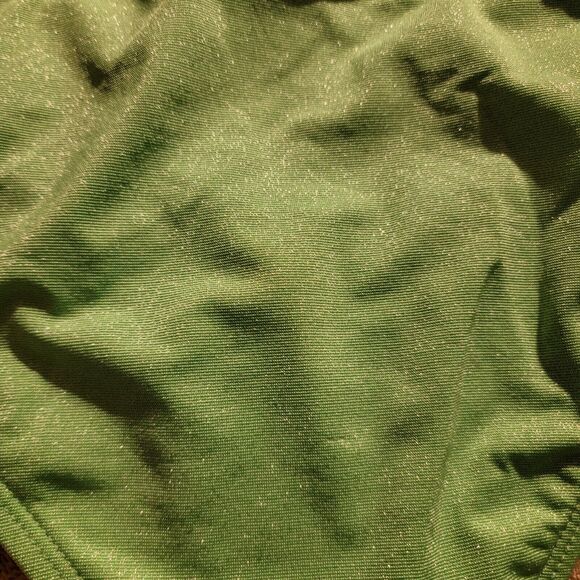 California Waves Womens Bikini Bottom Shimmer Metalic Mint Green Size Medium NWT - Picture 3 of 4